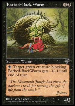 1996 Magic the Gathering Mirage #NNO Barbed-Back Wurm Front
