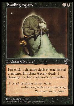 1996 Magic the Gathering Mirage #NNO Binding Agony Front