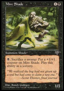 1996 Magic the Gathering Mirage #NNO Mire Shade Front