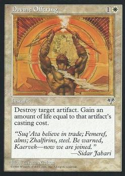 1996 Magic the Gathering Mirage #NNO Divine Offering Front