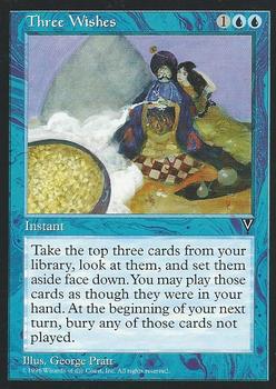 1997 Magic the Gathering Visions #NNO Three Wishes Front