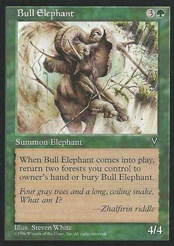 1997 Magic the Gathering Visions #NNO Bull Elephant Front