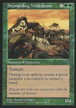 1997 Magic the Gathering Visions #NNO Stampeding Wildebeests Front