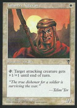 1997 Magic the Gathering Visions #NNO Infantry Veteran Front