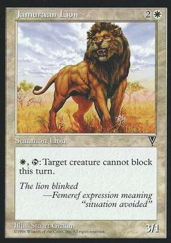 1997 Magic the Gathering Visions #NNO Jamuraan Lion Front