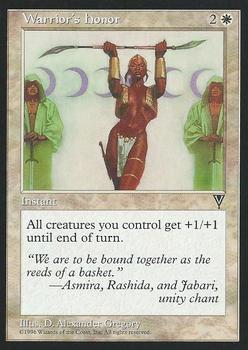 1997 Magic the Gathering Visions #NNO Warrior's Honor Front