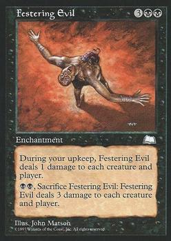 1997 Magic the Gathering Weatherlight #NNO Festering Evil Front