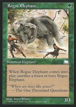 1997 Magic the Gathering Weatherlight #NNO Rogue Elephant Front