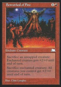 1997 Magic the Gathering Weatherlight #NNO Betrothed of Fire Front