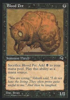 1997 Magic the Gathering Tempest #NNO Blood Pet Front