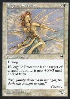 1997 Magic the Gathering Tempest #NNO Angelic Protector Front