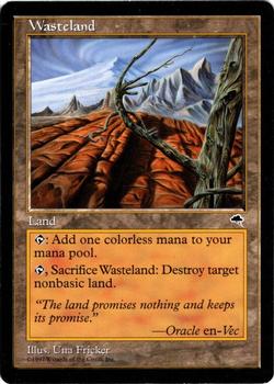 1997 Magic the Gathering Tempest #NNO Wasteland Front