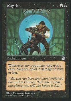 1998 Magic the Gathering Stronghold #NNO Megrim Front