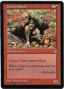 1998 Magic the Gathering Stronghold #NNO Craven Giant Front