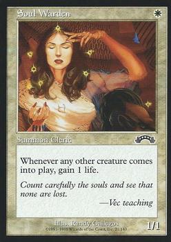 1998 Magic the Gathering Exodus #21 Soul Warden Front