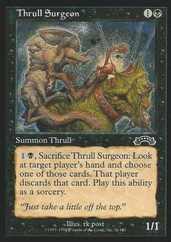 1998 Magic the Gathering Exodus #76 Thrull Surgeon Front