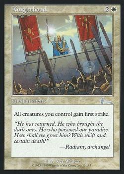1999 Magic the Gathering Urza's Legacy #12 Knighthood Front