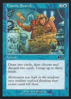1999 Magic the Gathering Urza's Legacy #32 Frantic Search Front