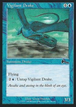 1999 Magic the Gathering Urza's Legacy #46 Vigilant Drake Front