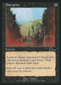 1999 Magic the Gathering Urza's Legacy #57 Ostracize Front