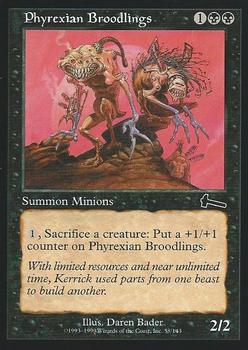 1999 Magic the Gathering Urza's Legacy #58 Phyrexian Broodlings Front