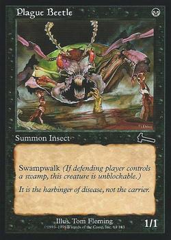1999 Magic the Gathering Urza's Legacy #64 Plague Beetle Front
