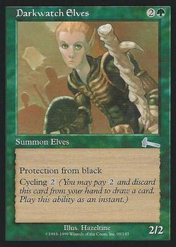 1999 Magic the Gathering Urza's Legacy #99 Darkwatch Elves Front