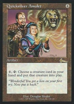 1999 Magic the Gathering Urza's Legacy #130 Quicksilver Amulet Front