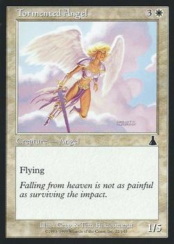 1999 Magic the Gathering Urza's Destiny #22 Tormented Angel Front