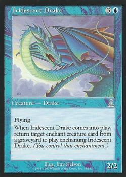 1999 Magic the Gathering Urza's Destiny #35 Iridescent Drake Front
