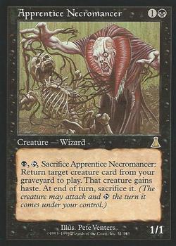 1999 Magic the Gathering Urza's Destiny #51 Apprentice Necromancer Front