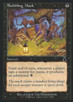 1999 Magic the Gathering Urza's Destiny #54 Bubbling Muck Front