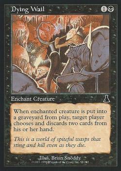 1999 Magic the Gathering Urza's Destiny #58 Dying Wail Front