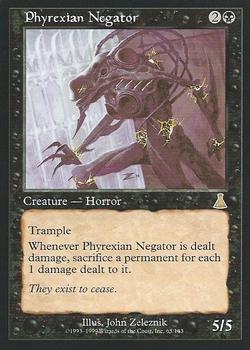 1999 Magic the Gathering Urza's Destiny #65 Phyrexian Negator Front
