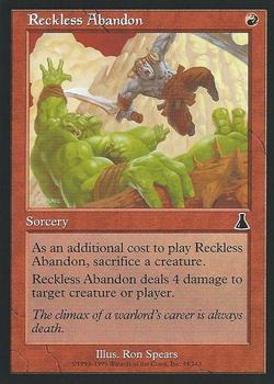 1999 Magic the Gathering Urza's Destiny #94 Reckless Abandon Front