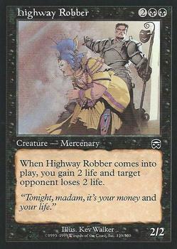 1999 Magic the Gathering Mercadian Masques #139 Highway Robber Front