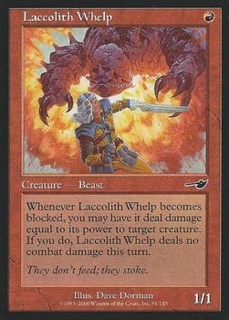 2000 Magic the Gathering Nemesis #91 Laccolith Whelp Front