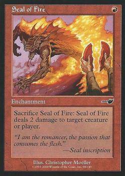 2000 Magic the Gathering Nemesis #98 Seal of Fire Front