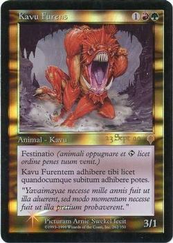 2000 Magic the Gathering Invasion #262 Kavu Furens (Raging Kavu) Front