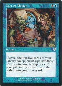 2000 Magic the Gathering Invasion #57 Fact or Fiction Front