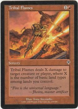 2000 Magic the Gathering Invasion #176 Tribal Flames Front
