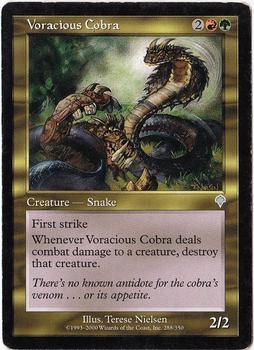 2000 Magic the Gathering Invasion #288 Voracious Cobra Front