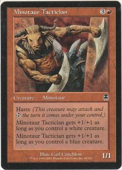 2001 Magic the Gathering Apocalypse #65 Minotaur Tactician Front