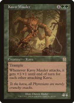 2001 Magic the Gathering Apocalypse #80 Kavu Mauler Front
