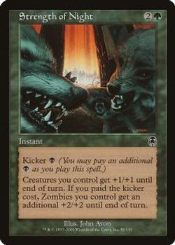 2001 Magic the Gathering Apocalypse #86 Strength of Night Front