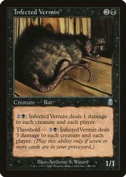 2001 Magic the Gathering Odyssey #144 Infected Vermin Front