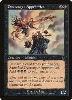 2001 Magic the Gathering Odyssey #154 Overeager Apprentice Front
