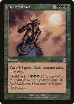 2001 Magic the Gathering Odyssey #230 Beast Attack Front