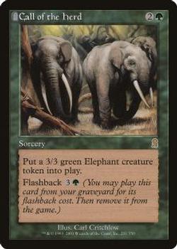 2001 Magic the Gathering Odyssey #231 Call of the Herd Front