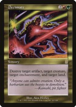 2001 Magic the Gathering Odyssey #287 Decimate Front